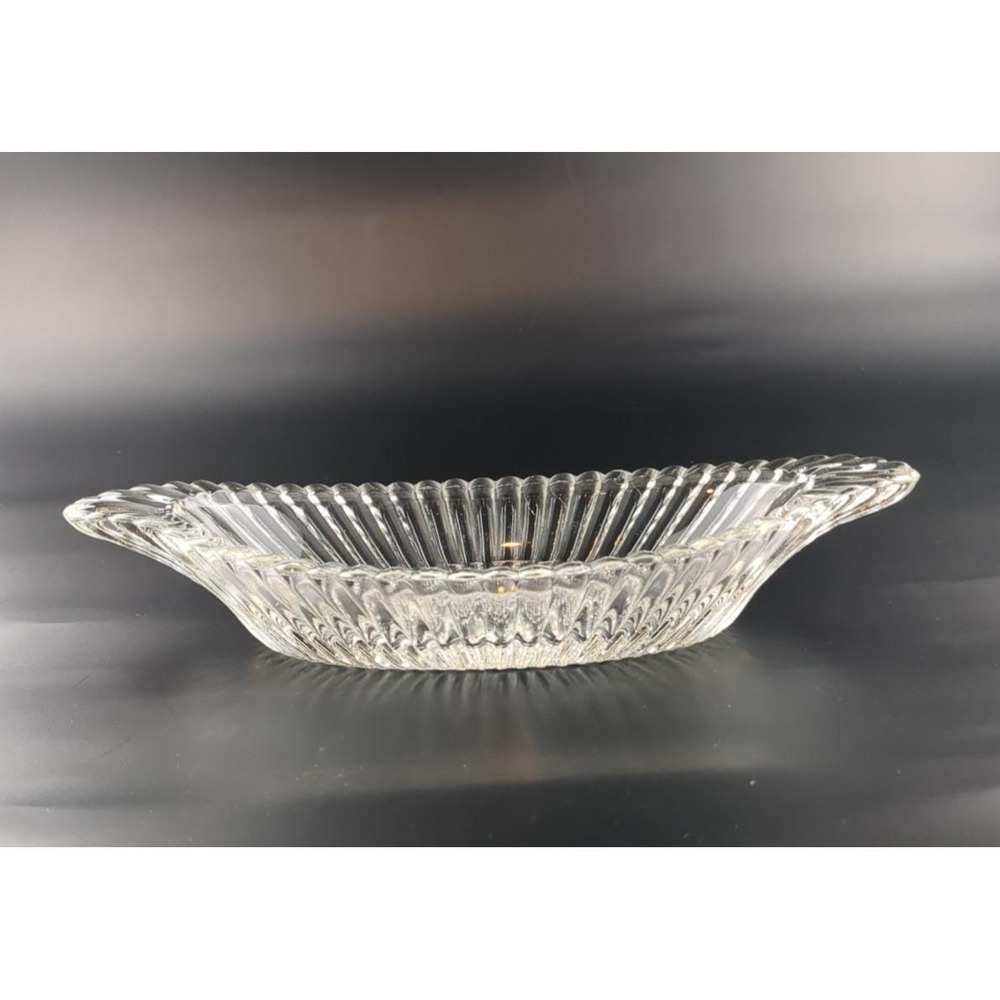 Vtg Banana Split Glass Boats 9"x4" Relish Dish Pair Unmarked Jeannette Style MCM - Picture 4 of 6